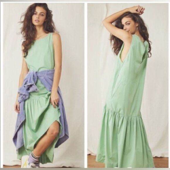 NWT Free People Dakota Drop Waist Midi Dress Small - Picture 3 of 5